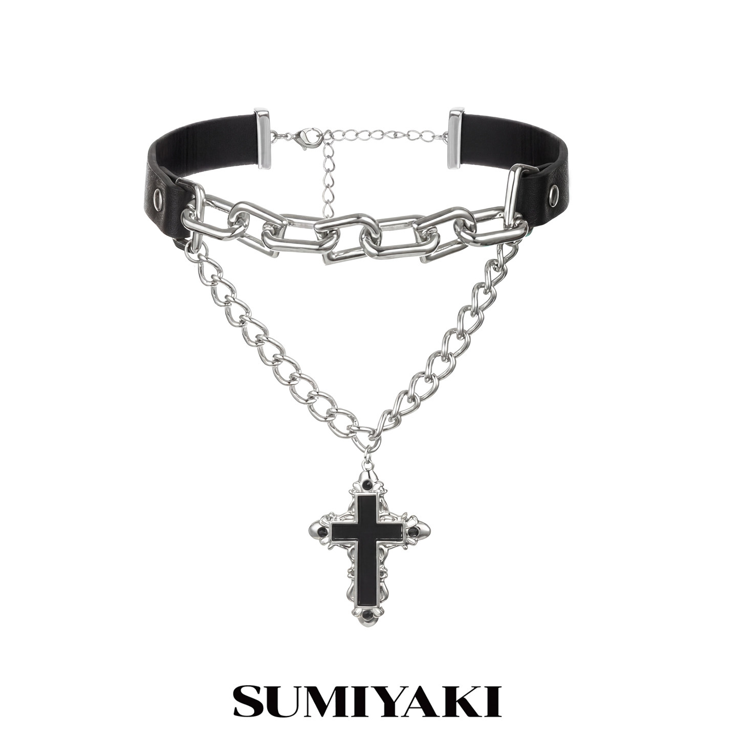 SUMIYAKI十字架系列新款复古朋克多层项链女配饰叠戴颈链小众