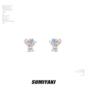 SUMIYAKI 花束耳环S925银针防过敏轻奢小众高级感耳饰