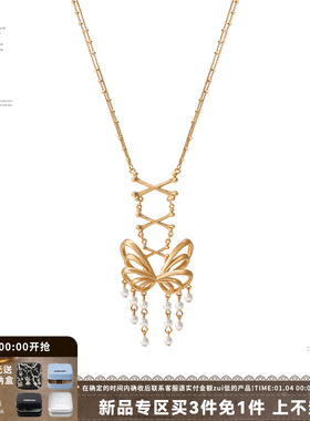 SUMIYAKI蝴蝶结锁骨链小众女款