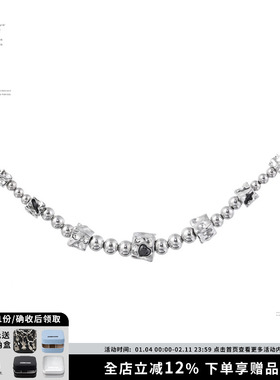 SUMIYAKI金属小球方块项链