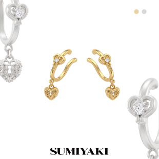 SUMIYAKI爱锁芯系列新款高级无耳洞耳夹款复古好看耳环独特耳饰女