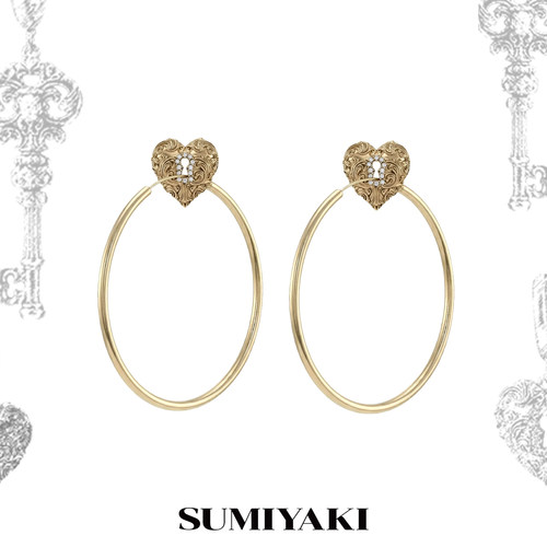 SUMIYAKI爱锁芯中古金大圈耳环