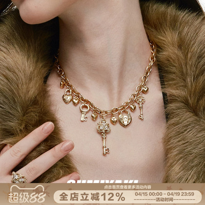 SUMIYAKI爱锁芯金色钥匙吊坠项链