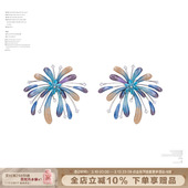 SUMIYAKI 纯手工烟花耳钉小众耳饰耳夹无耳洞女礼物 烟火星辰耳环