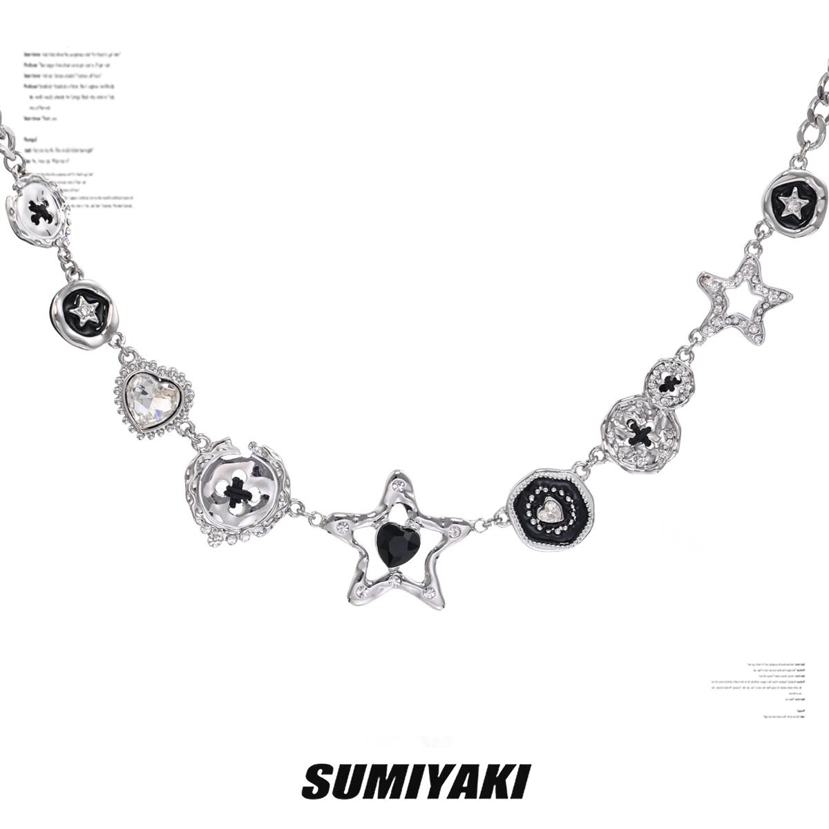 SUMIYAKI原创美式复古星星项链