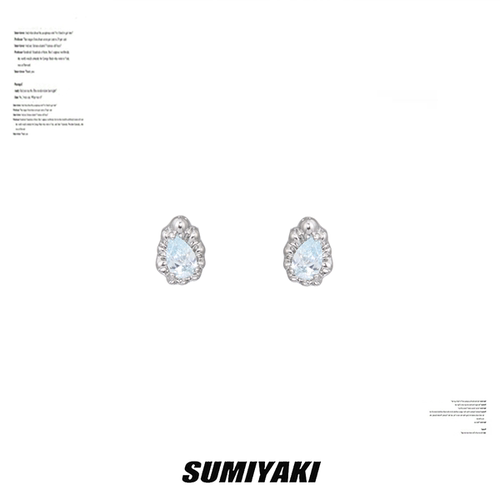 SUMIYAKI蓝色清透小耳钉