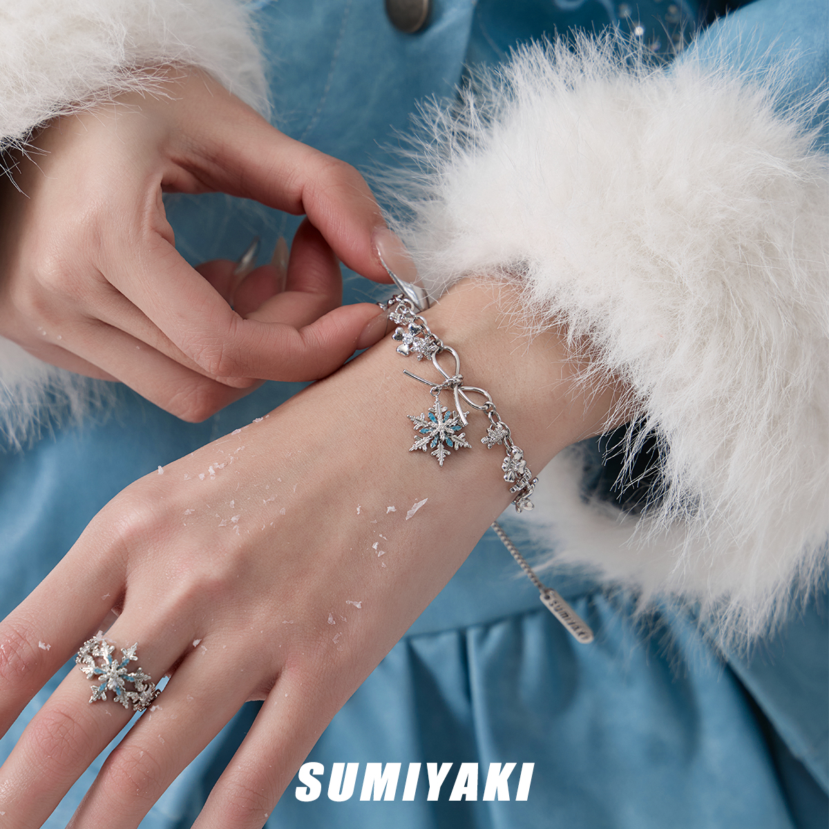 SUMIYAKI旋轉雪花小花手鏈