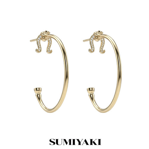 SUMIYAKI马蹄系列镶C圈耳环