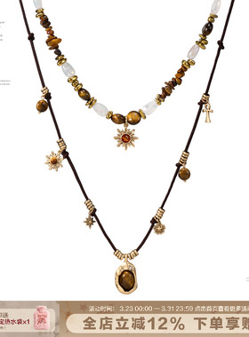 SUMIYAKI虎瞳系列复古串珠项链