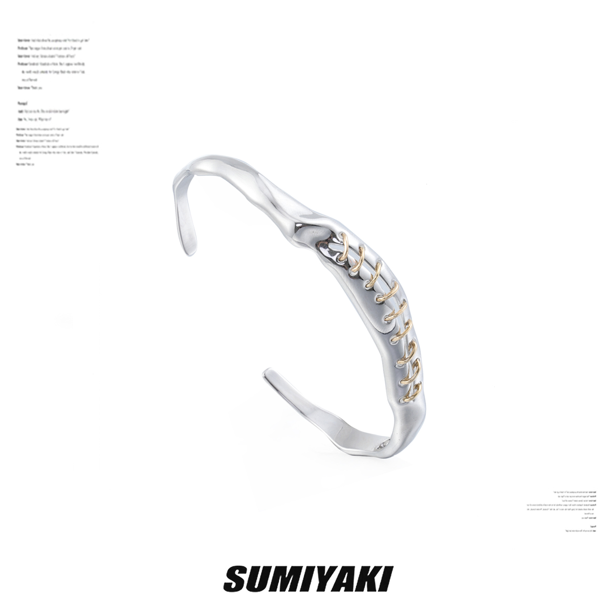 SUMIYAKI创伤系列金银配色手镯