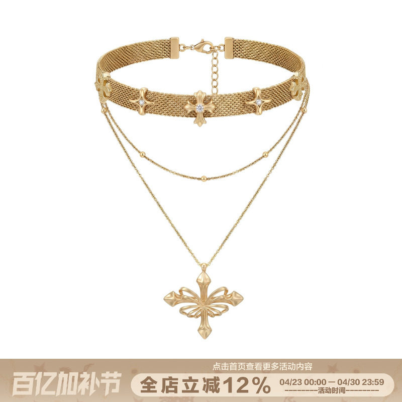 SUMIYAKI 蝶骨&middot;共生系列双层叠戴项链轻奢高级锁骨链choker女