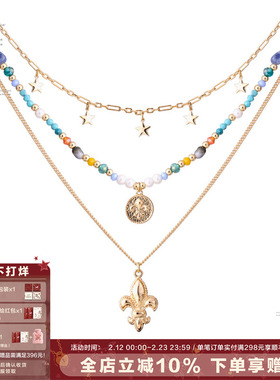 SUMIYAKI 度假海洋项链串珠彩色项链原创叠戴吊坠锁骨链情侣礼物