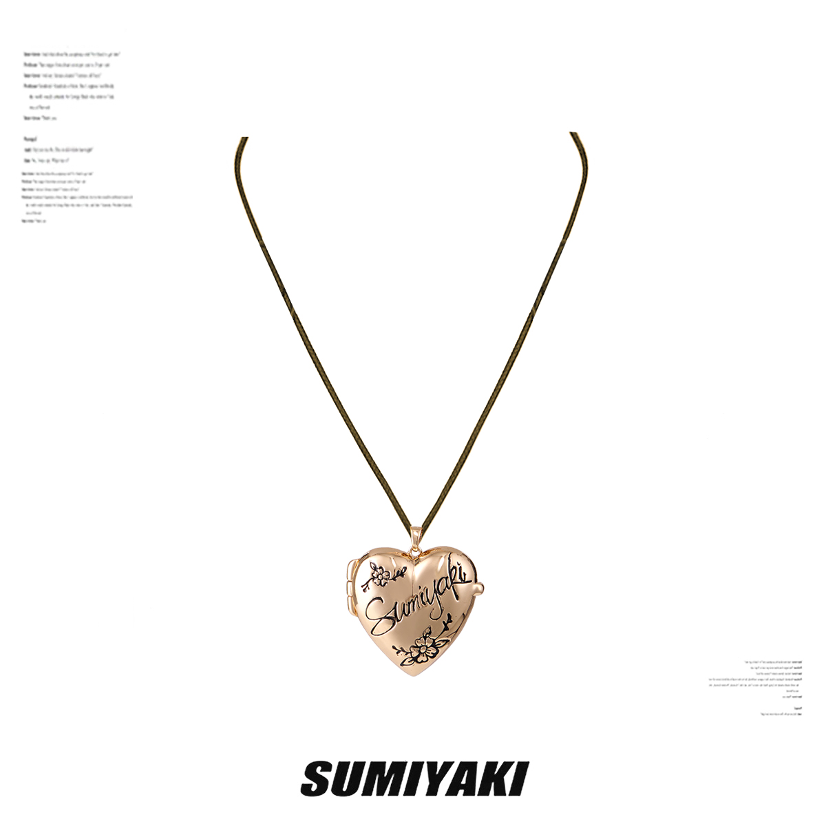 SUMIYAKI涂鴉愛心吊墜毛衣鏈