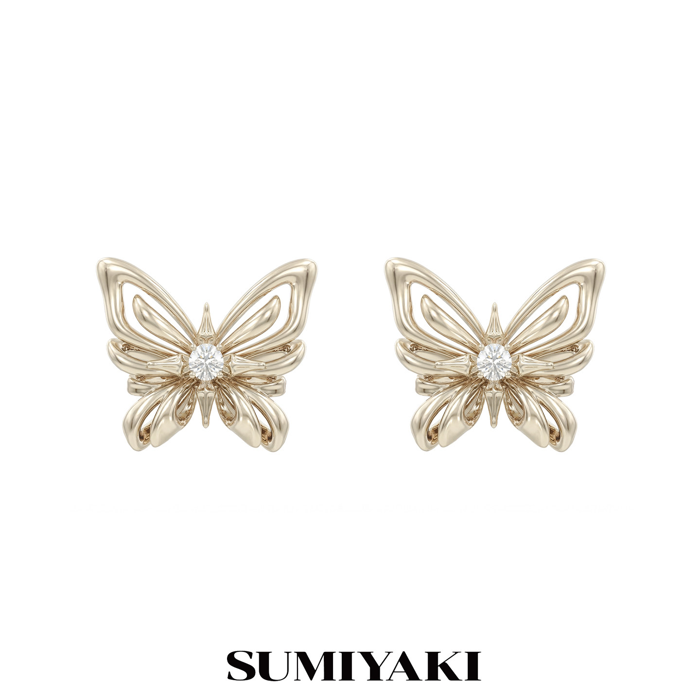 SUMIYAKI 立体镂空蝴蝶耳环高级通勤耳钉2026