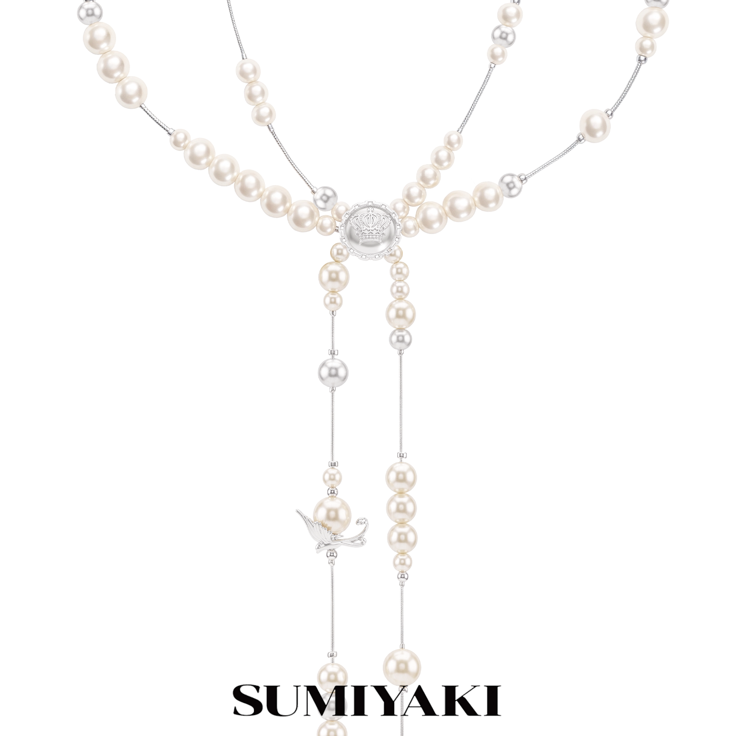 SUMIYAKI飞鸟系列新款复古多层流苏珍珠项链女配饰轻奢高级Y字链