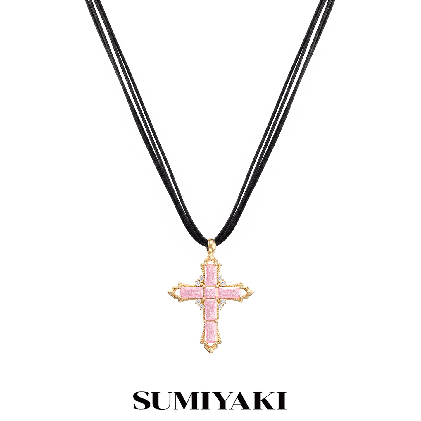 SUMIYAKI绮梦系列十字架编绳项链长款女配饰轻奢小众饰品新款图片