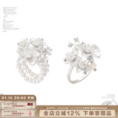 SUMIYAKI 明星同款 夜樱系列樱花多层戒指花团设计高级感指环