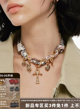 SUMIYAKI生命之匙十字架丝巾项链