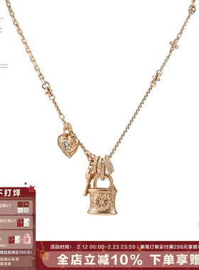 SUMIYAKI 原创美式复古雏菊项链爱心锁毛衣链毛衣链vintage