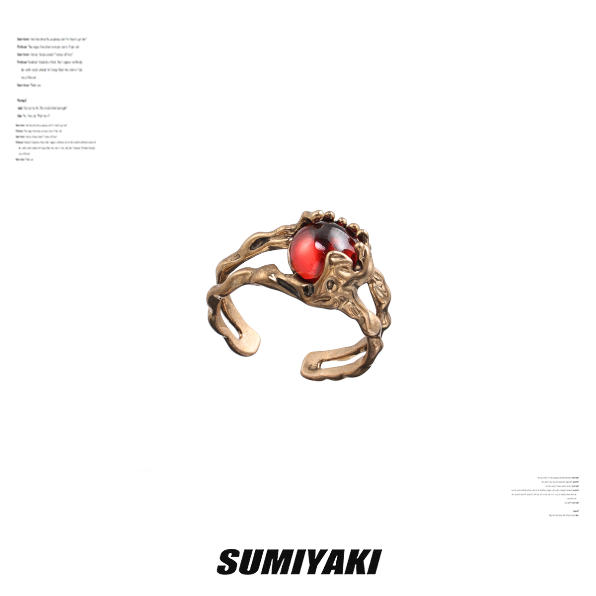 SUMIYAKI沙丘系列開口戒指