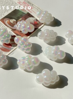 小号云朵串珠DIY手机链耳环