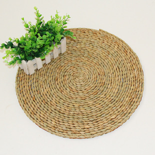 隔热草垫天然蒲草手工编织隔热垫圆形防烫锅垫杯垫碗垫家用餐桌垫