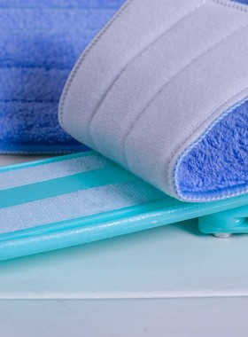 加厚平板拖把替换布静电拖把布超强吸水清洁布蓝色纤维布拖地墩布