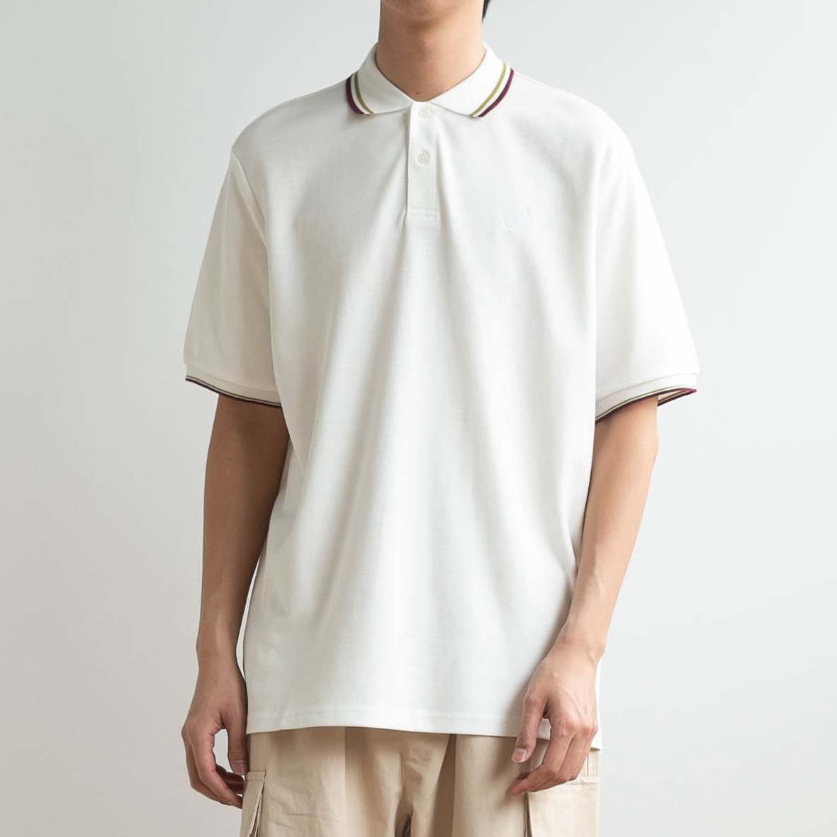 复古休闲撞色领短袖POLO衫