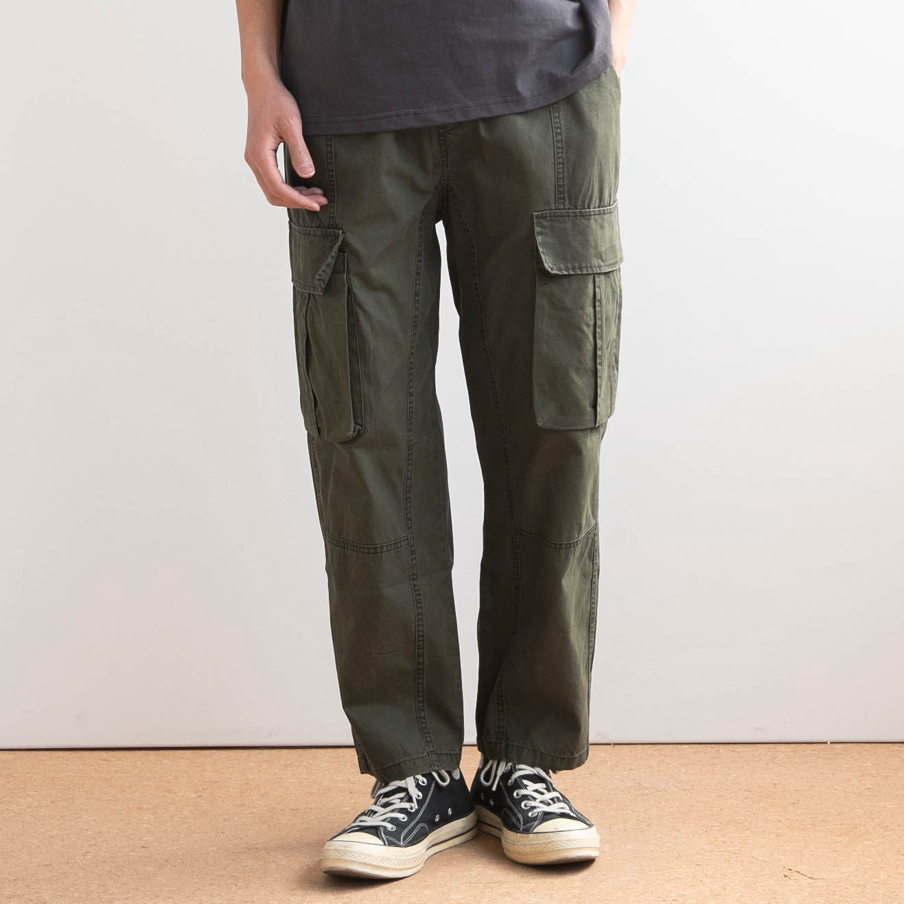 潮流复古大口袋工装长裤