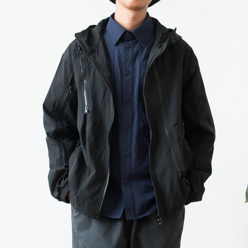 连帽春秋宽松拉链装饰夹克潮