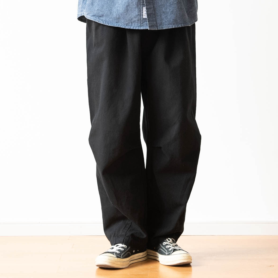 重磅水洗纯棉宽松廓形休闲裤