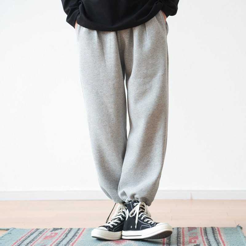 友町冬季简约百搭加绒加厚卫裤