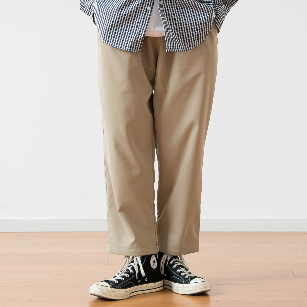 九分百搭宽松直筒加绒休闲裤