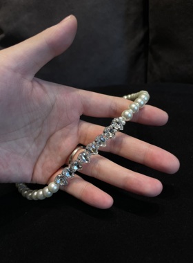 一眼心动珍珠水晶项链少女