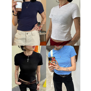 T恤 竹节棉纹理感圆领正肩短袖 百搭纯色t 得体松弛感 SpenPack