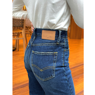 2.0版 SpenPack 九分裤 直筒修身 深蓝色高腰显瘦百搭质感厚牛仔裤