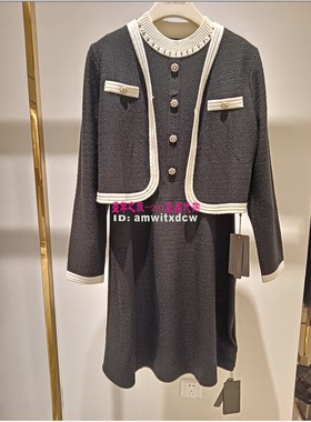 Koradior珂莱蒂尔专柜正品连衣裙秋冬新款中长裙KF11495W0原4287