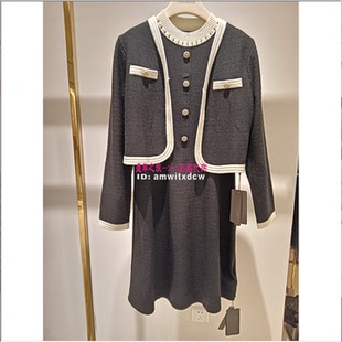 Koradior珂莱蒂尔专柜正品连衣裙秋冬新款中长裙KF11495W0原4287