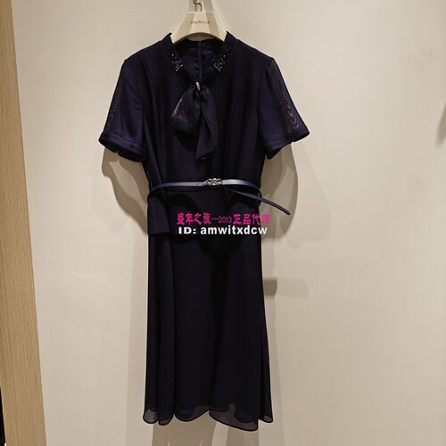 NAERSI娜尔思连衣裙NF10347R5专柜正品秋季新款女裙原3590