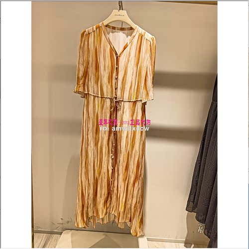 Koradior elsewhere珂思EF03727C2正品夏季桑蚕丝连衣裙原3599