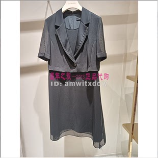 NAERSI娜尔思专柜夏季新款连衣裙简约中裙NF09290W0原4390