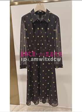 NAERSI娜尔思专柜正品春秋新款连衣裙简约中裙NF07095W0原2990