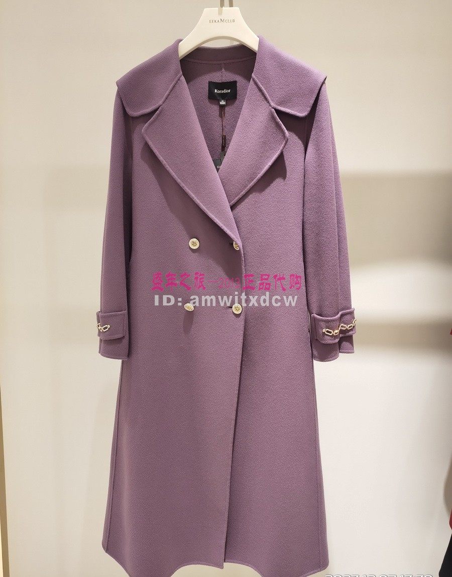 珂莱蒂尔Koradior正品冬新款毛呢大衣绵羊毛外套KL00569S4原7980