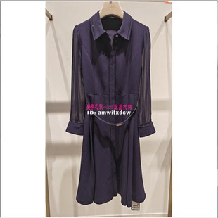 NAERSI娜尔思专柜正品 连衣裙简约中裙NF10139R5原4590 春秋新款