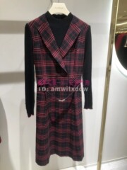 娜尔思专柜正品秋冬季新款连衣裙显瘦中长裙女装NF06000A6原3590