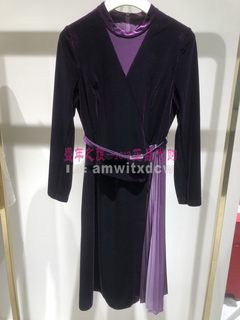 娜尔思专柜正品秋冬季新款连衣裙显瘦中长裙女装NF05612S6原4790