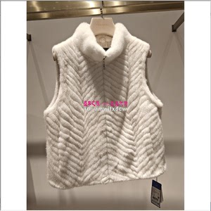 NAERSI娜尔思专柜正品冬水貂毛裘皮马甲外套皮草NS02892V0原16990