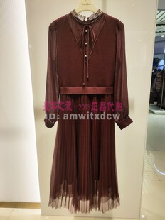 Koradior珂莱蒂尔专柜正品秋冬中长裙显瘦连衣裙KF04854U8原3887