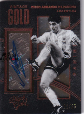 【越秀山卡价书】足球黑金BlackGold阿根廷马拉多纳25编竖版签字