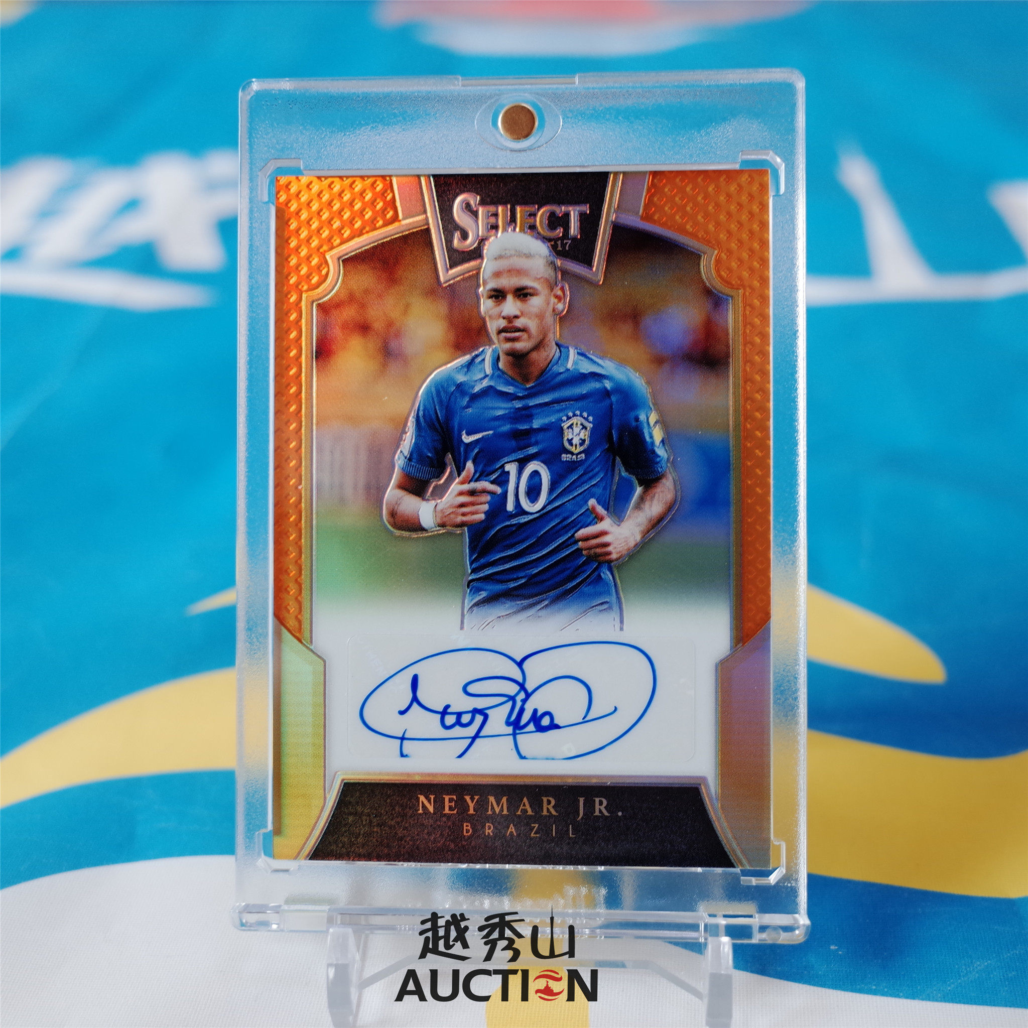 【越秀山卡价书】select2016巴黎巴萨巴西内马尔18/25橙折签字